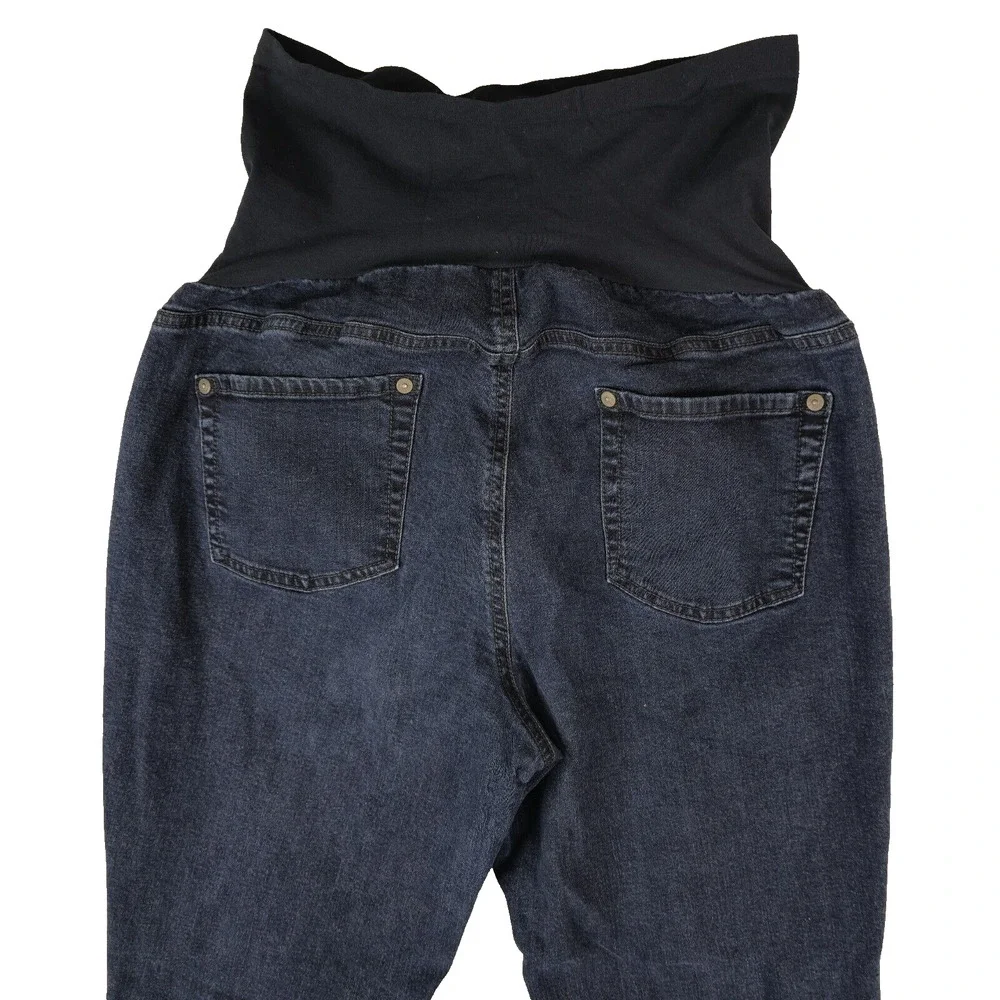 Indigo Blue Maternity Jeans Womens XLL Boot Cut Flare 33x31 - Picture 4 of 9